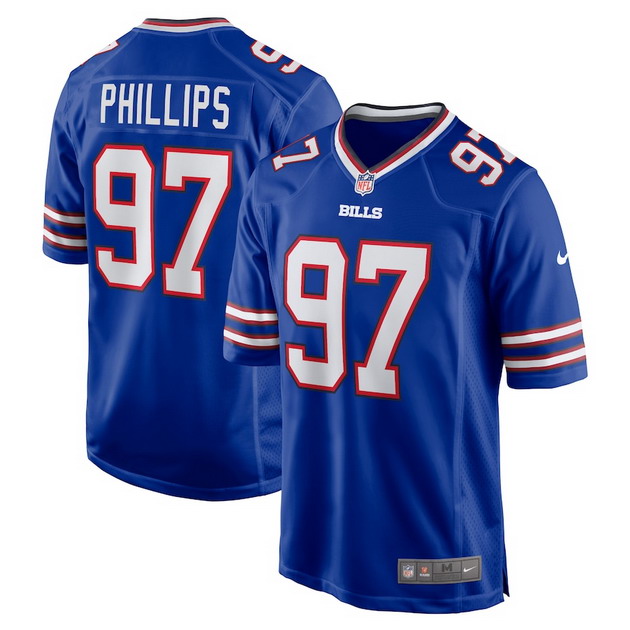 mens nike jordan phillips royal buffalo bills game jersey